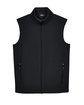 Core 365 Men's Cruise Two-Layer Fleece Bonded Soft Shell Vest BLACK FlatFront