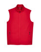 CORE365 Men's Cruise Two-Layer Fleece Bonded Soft Shell Vest classic red FlatFront
