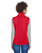CORE365 Ladies' Cruise Two-Layer Fleece Bonded Soft Shell Vest classic red ModelBack