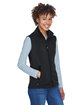 CORE365 Ladies' Cruise Two-Layer Fleece Bonded Soft Shell Vest black ModelQrt