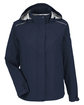CORE365 Ladies' Packable Rain Jacket classic navy OFFront