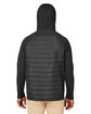 CORE365 Unisex Techno Lite Hybrid Hooded Jacket black ModelBack