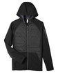 CORE365 Unisex Techno Lite Hybrid Hooded Jacket black FlatFront