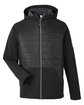 CORE365 Unisex Techno Lite Hybrid Hooded Jacket black OFFront