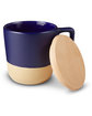 Prime Line 16.5oz Boston Ceramic Mug With Wood Lid cobalt blue ModelSide