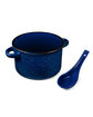 Prime Line 20oz Campfire Soup Bowl With Spoon cobalt blue ModelBack