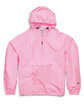 Champion Adult Packable Anorak 1/4 Zip Jacket PINK CANDY FlatFront