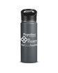Columbia 18oz Double-Wall Vacuum Bottle With Sip-Thru Top charcoal DecoFront