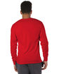 Champion Adult Long-Sleeve Ringspun T-Shirt ATHLETIC RED ModelBack