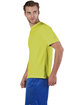 Champion Adult 4.1 oz. Double Dry® Interlock T-Shirt SAFETY GREEN ModelSide