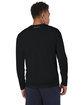 Champion Adult Double Dry Long-Sleeve Interlock T-Shirt black ModelBack