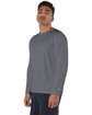 Champion Adult Double Dry Long-Sleeve Interlock T-Shirt stone gray ModelQrt
