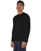 Champion Adult Double Dry Long-Sleeve Interlock T-Shirt black ModelQrt