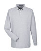 Devon & Jones Men's Pima Piqué Long-Sleeve Polo grey heather OFFront