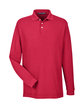 Devon & Jones Men's Pima Piqué Long-Sleeve Polo RED OFFront