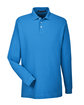Devon & Jones Men's Pima Piqué Long-Sleeve Polo FRENCH BLUE OFFront
