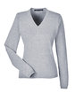 Devon & Jones Ladies' V-Neck Sweater grey heather OFFront