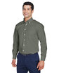 Devon & Jones Men's Crown Collection® Solid Broadcloth Woven Shirt dill ModelQrt