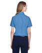 Devon & Jones Ladies' Crown Collection Solid Broadcloth Short-Sleeve Woven Shirt french blue ModelBack
