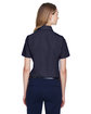 Devon & Jones Ladies' Crown Collection Solid Broadcloth Short-Sleeve Woven Shirt navy ModelBack