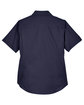 Devon & Jones Ladies' Crown Collection Solid Broadcloth Short-Sleeve Woven Shirt navy FlatBack