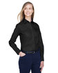 Devon & Jones Ladies' Crown Collection® Solid Broadcloth Woven Shirt black ModelQrt