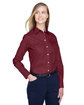 Devon & Jones Ladies' Crown Collection® Solid Broadcloth Woven Shirt burgundy ModelQrt
