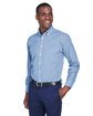 Devon & Jones Men's Crown Collection® Gingham Check Woven Shirt french blue ModelQrt