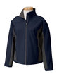 Devon & Jones Ladies' Soft Shell Colorblock Jacket navy/ dk chrcoal OFFront
