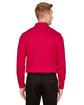 Devon & Jones CrownLux Performance™ Men's Plaited Long Sleeve Polo RED ModelBack