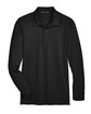 Devon & Jones CrownLux Performance™ Men's Plaited Long Sleeve Polo black FlatFront