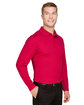 Devon & Jones CrownLux Performance® Men's Plaited Long Sleeve Polo red ModelQrt