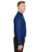 Devon & Jones CrownLux Performance™ Men's Plaited Long Sleeve Polo true royal ModelSide