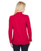 Devon & Jones CrownLux Performance® Ladies' Plaited Long Sleeve Polo red ModelBack