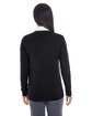 Devon & Jones Ladies' Manchester Fully-Fashioned Full-Zip Cardigan Sweater black/ graphite ModelBack