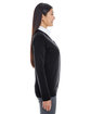 Devon & Jones Ladies' Manchester Fully-Fashioned Full-Zip Cardigan Sweater black/ graphite ModelSide