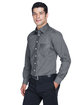 Devon & Jones Men's Crown Collection® Solid Stretch Twill Woven Shirt graphite ModelQrt