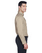 Devon & Jones Men's Crown Collection® Solid Stretch Twill Woven Shirt stone ModelSide
