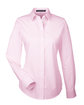Devon & Jones Ladies' Crown Collection Striped Woven Shirt pink/ white OFFront