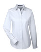 Devon & Jones Ladies' Crown Collection Striped Woven Shirt silver/ white OFFront