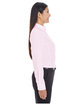 Devon & Jones Ladies' Crown Collection Striped Woven Shirt pink/ white ModelSide