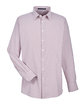 Devon & Jones CrownLux Performance® Men's Micro Windowpane Woven Shirt burgundy/ white OFFront