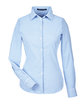 Devon & Jones CrownLux Performance™ Ladies' Micro Windowpane Shirt FRENCH BLUE/ WHT OFFront