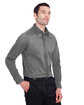 Devon & Jones Men's Crown Collection® Stretch Broadcloth Slim Fit Shirt GRAPHITE ModelQrt