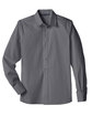 Devon & Jones Men's Crown  Collection® Stretch Broadcloth Untucked Shirt GRAPHITE FlatFront