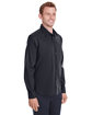 Devon & Jones Men's Crown  Collection® Stretch Broadcloth Untucked Shirt BLACK ModelQrt