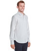 Devon & Jones Men's Crown  Collection® Stretch Broadcloth Untucked Shirt WHITE ModelQrt