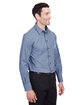 Devon & Jones Men's Crown  Collection™ Stretch Pinpoint Chambray Shirt navy ModelQrt