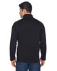 Devon & Jones Adult Bristol Sweater Fleece Quarter-Zip BLACK ModelBack