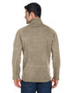 Devon & Jones Adult Bristol Sweater Fleece Quarter-Zip KHAKI HEATHER ModelBack